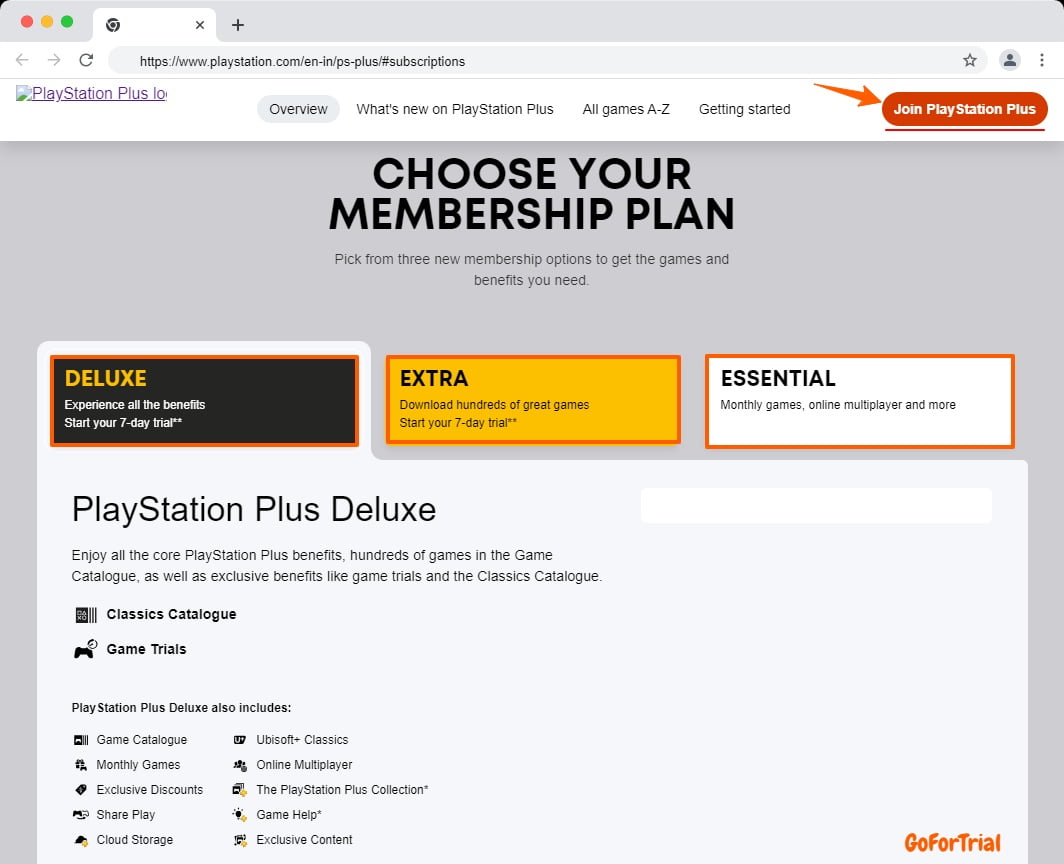 PlayStation Plus Free Trial