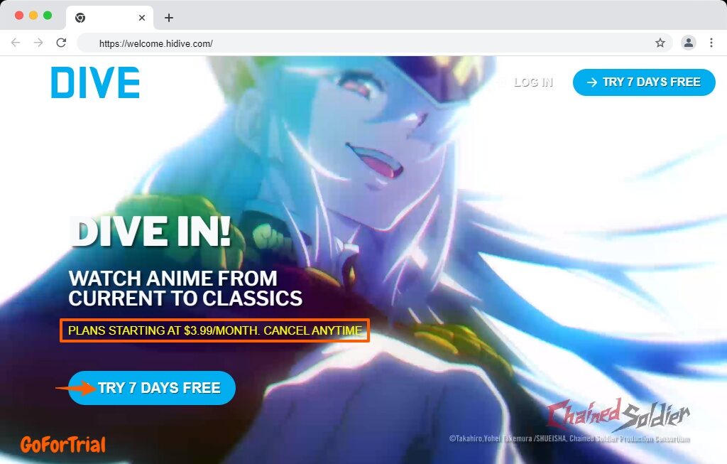 Hidive Free Trial, Start Your 30 Day Free Trial Account 2 Hidive free trial banner