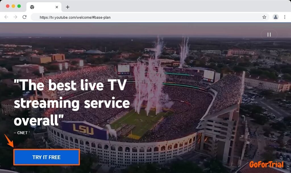 YouTube TV Trial