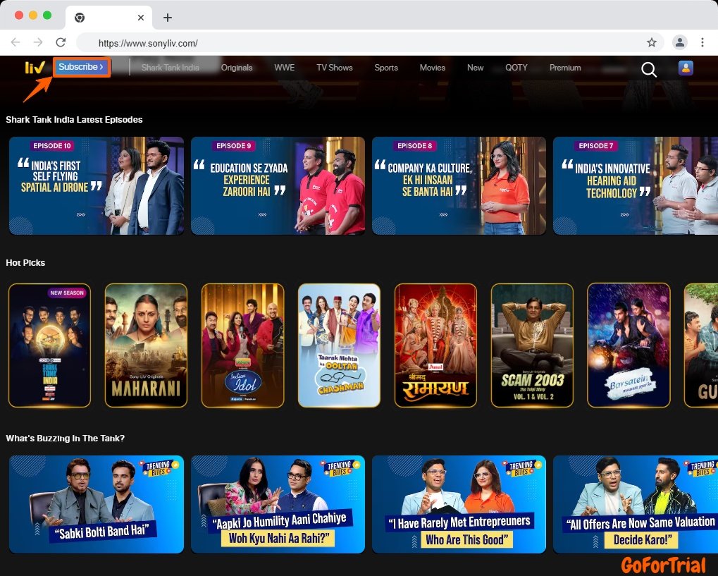 SonyLiv Free Trial