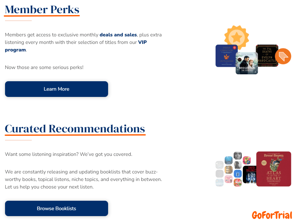 Audiobooks.com Trial Perks