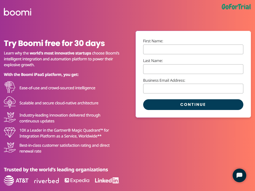 Boomi Trial - Start Your 30-Days Free Account-No Credit Card Required 3 Steps to Start Boomi Free Trial