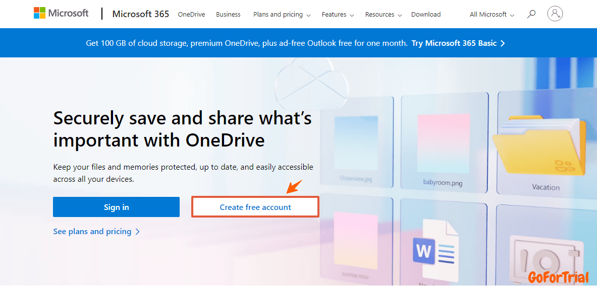OneDrive Free Plan