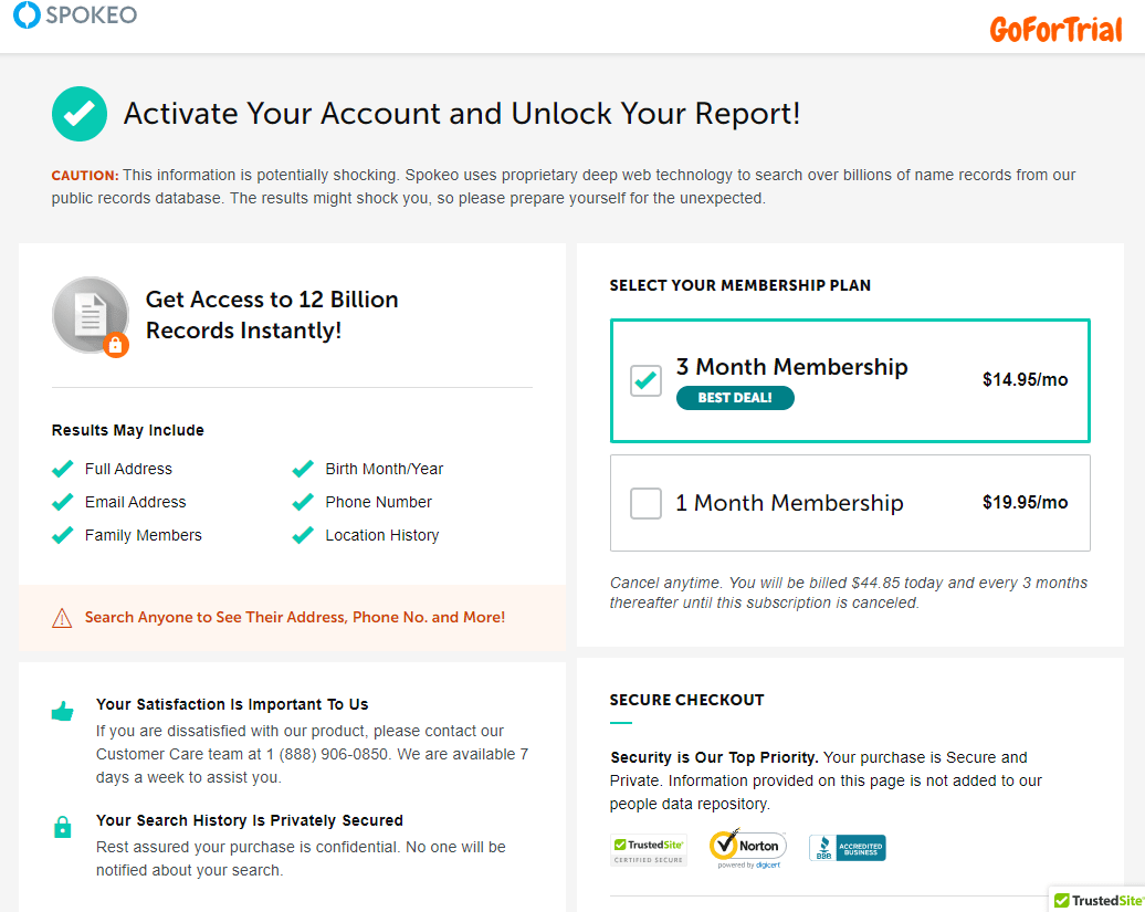Spokeo Free Trial : Start your Search for Free 4 Spokeo Plans