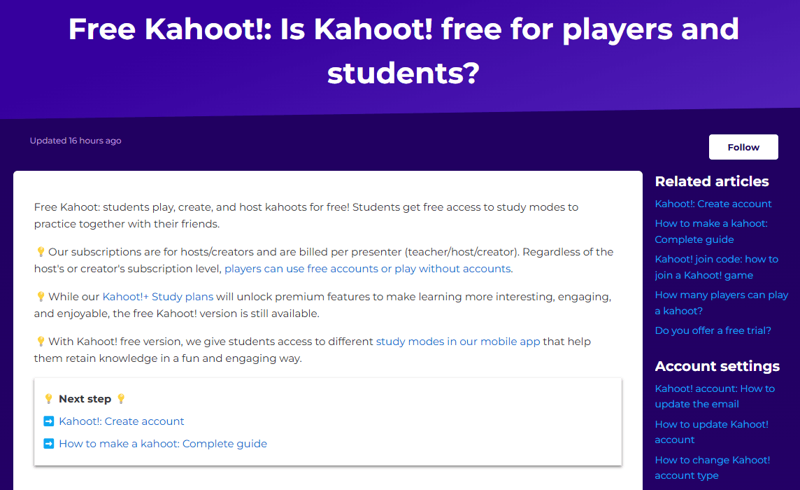 How to Start Kahoot Free Trial Account