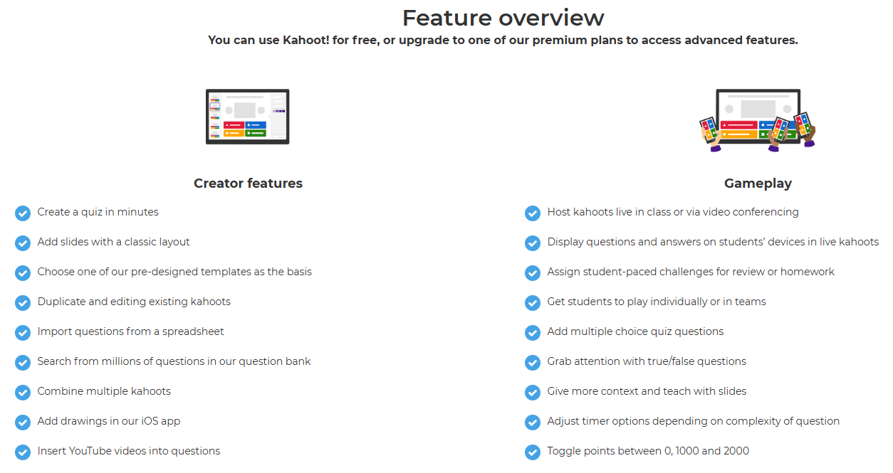 Kahoot Free Trial Key Features