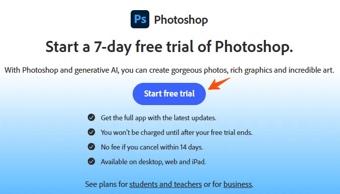 Adobe Photoshop Free Trial
