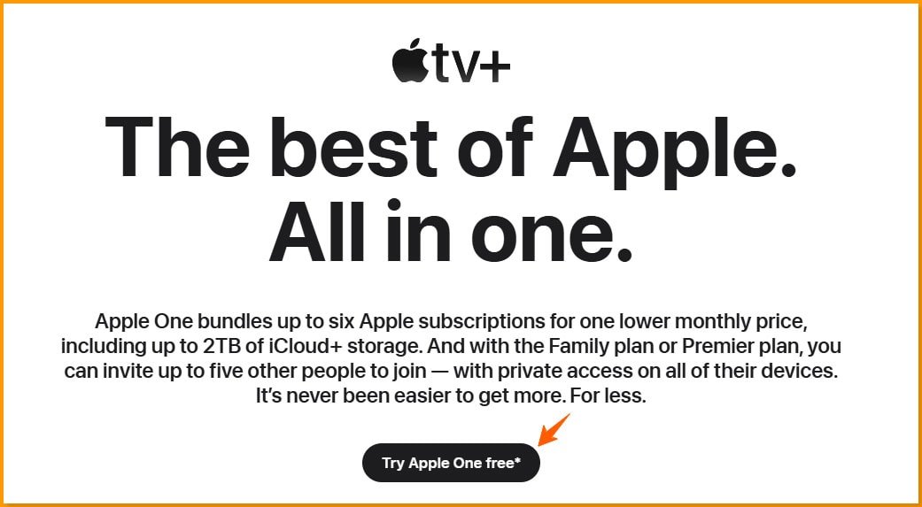 Apple One Free Trial Option for Apple TV+