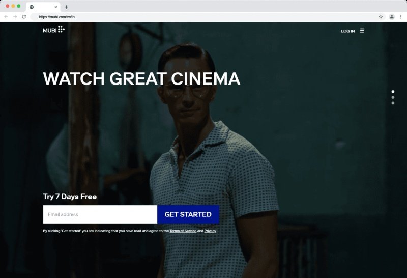 Mubi Homepage
