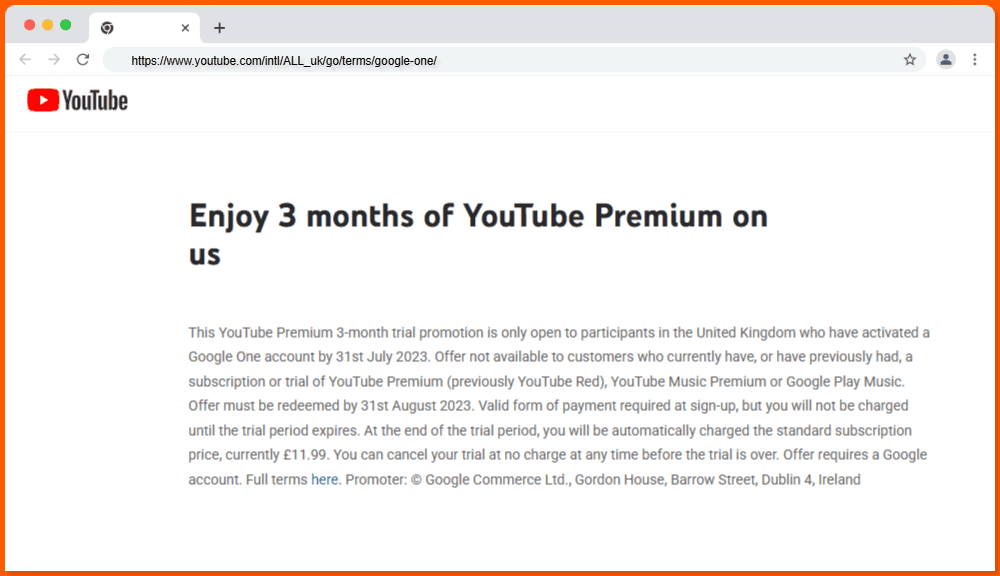 Youtube Premium 3 months Free Trial