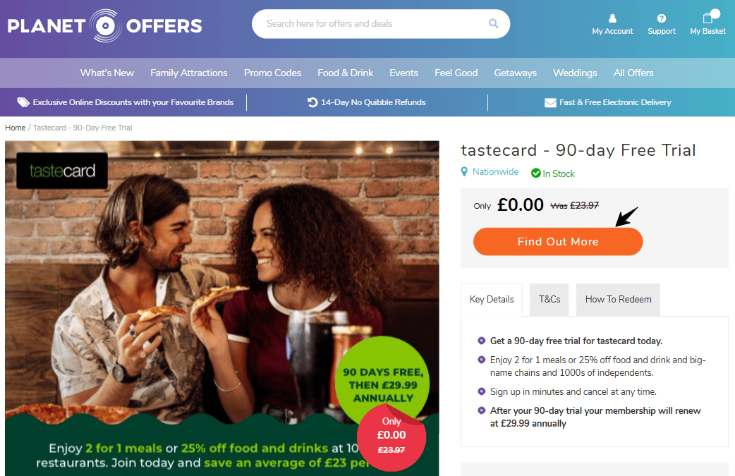 tastecard-90-day-free-trial