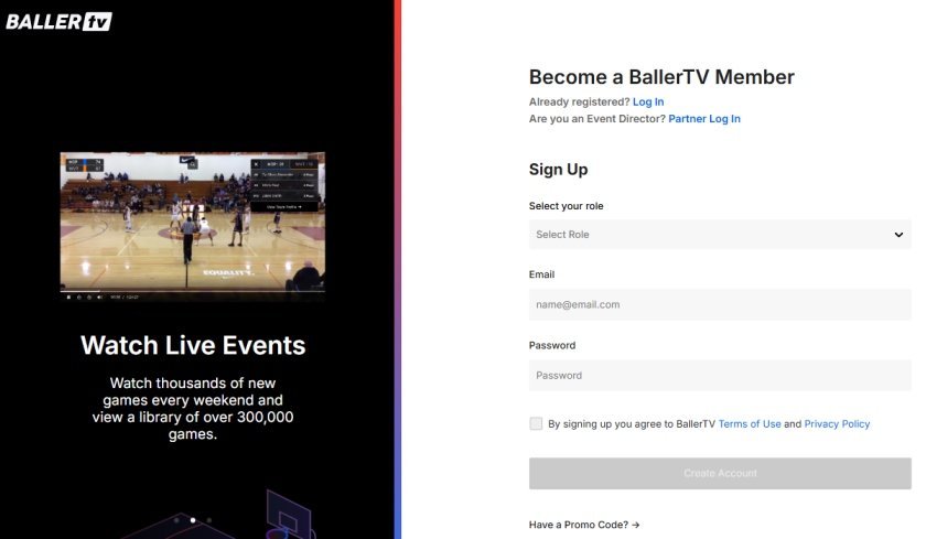 BallerTV Free Trial - Start Your Free Trial and Stream Live Sports 3 Create BalletTv Account