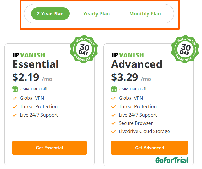 IPVanish Pricing Plans