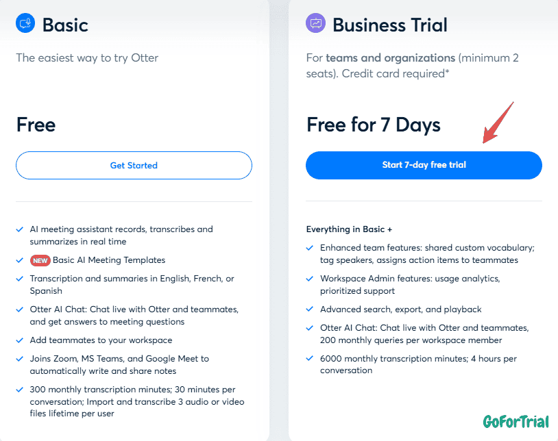 Otter ai Free Trial